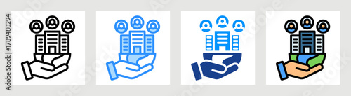 Corporate Social Responsibility Icon Collection Set Multiple Style