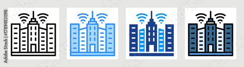 Smart City Icon Collection Set Multiple Style