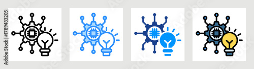 Emerging Technology Icon Collection Set Multiple Style