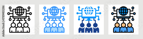 Digital Society Icon Collection Set Multiple Style