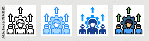 Development Team Icon Collection Set Multiple Style