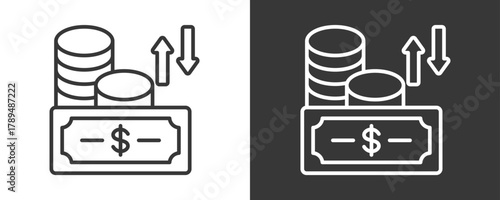 Cashflow Icon Set Vector Collection Isolated In Black And White
