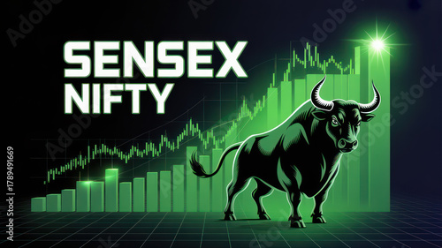Indian stock market uptrend with Sensex and Nifty