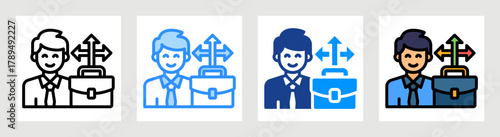 Business Direction Icon Collection Set Multiple Style