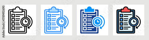Long Term Planning Icon Collection Set Multiple Style