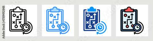 Long Term Strategy Icon Collection Set Multiple Style
