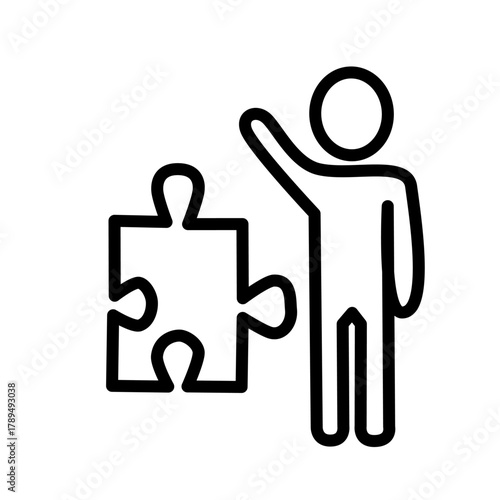 Teamwork and management line icons collection. Vector illustration