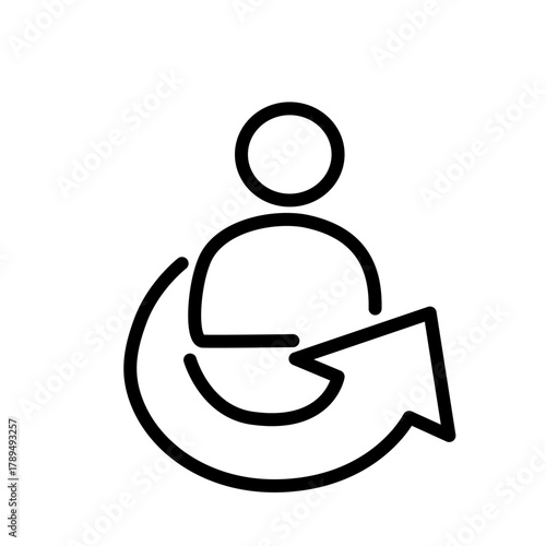 Teamwork and management line icons collection. Vector illustration