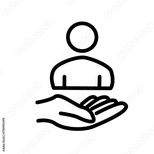 Teamwork and management line icons collection. Vector illustration