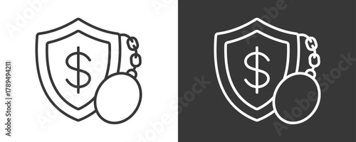 Liability Icon Set Vector Collection Isolated In Black And White