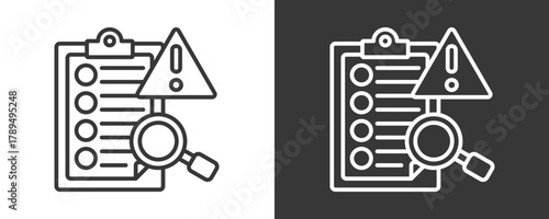 Risk Assessment Icon Set Vector Collection Isolated In Black And White