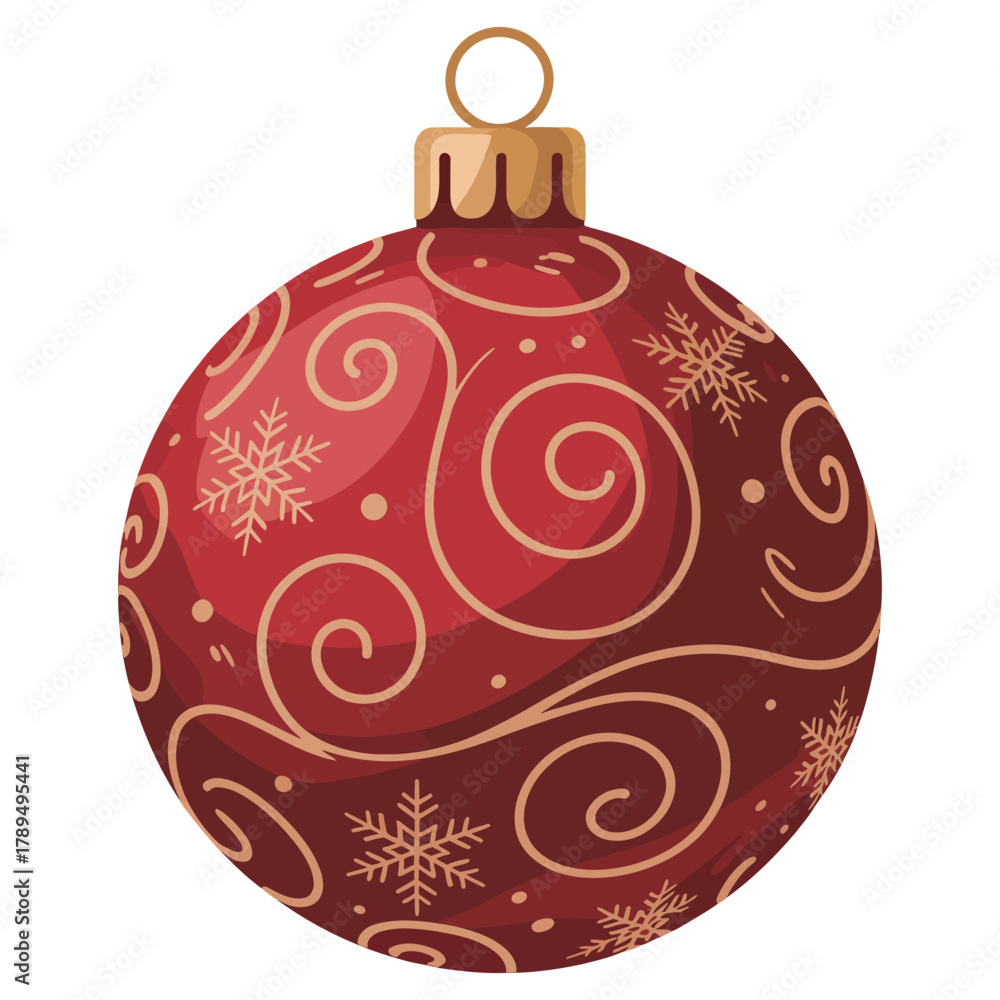 Fototapeta premium red christmas ball
