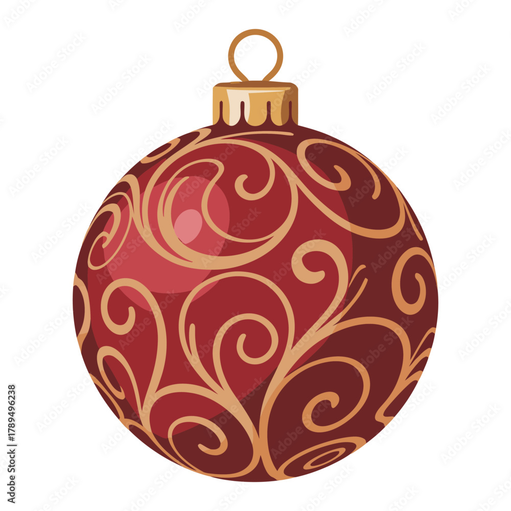 Fototapeta premium red christmas ball