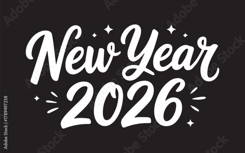 Celebrate New Year 2026 with festive excitement and sparkling design elements for your invitations, posters, and promotions