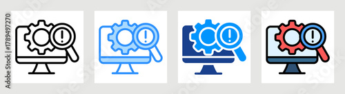 Intrusion Detection Icon Collection Set Multiple Style