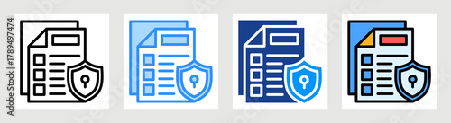 Data Privacy Icon Collection Set Multiple Style