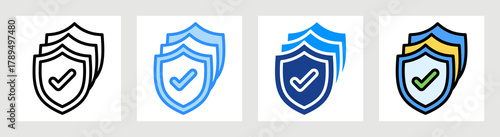 Secure Socket Layer Icon Collection Set Multiple Style