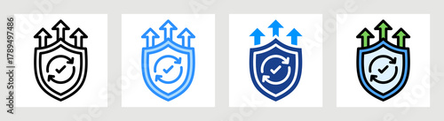 Security Update Icon Collection Set Multiple Style