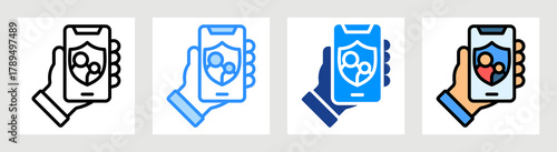 Parental Control Icon Collection Set Multiple Style