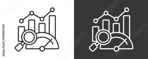 Analysis Icon Set Vector Collection Isolated In Black And White