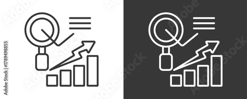 Trend Icon Set Vector Collection Isolated In Black And White