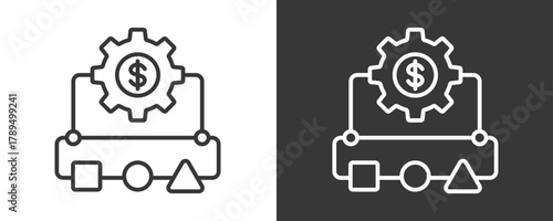 Financial Icon Set Vector Collection Isolated In Black And White