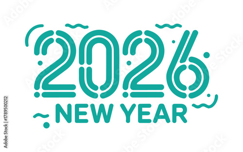Cheerful 2026 New Year graphic with a modern, stylish design ready to add festive flair to your social media and marketing campaigns this holiday season