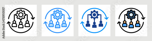 Human Resource Icon Collection Set Multiple Style