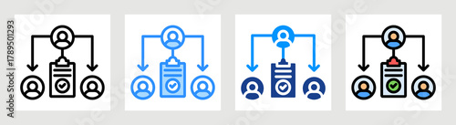 Task Allocation Icon Collection Set Multiple Style