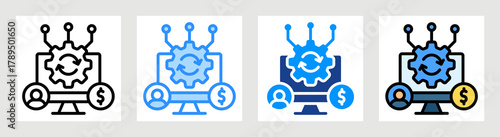 Erp System Icon Collection Set Multiple Style
