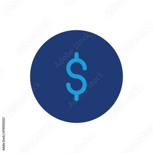 Black Line USD Dollar money currency colored icon vector design good for web or mobile app