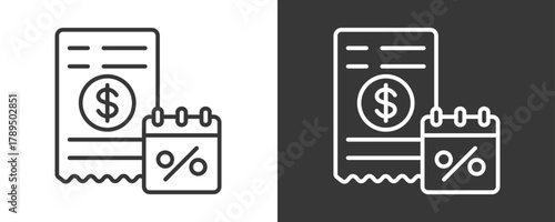 Tax Icon Set Vector Collection Isolated In Black And White