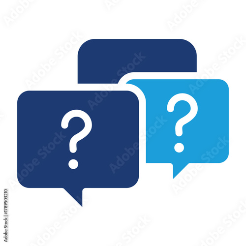 Concept of asking frequent questions or communication colored icon vector design good for web or mobile app