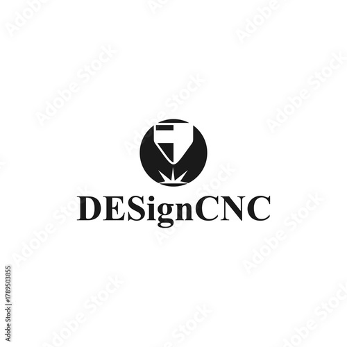 CNC machine illustration logo design, abstract, laser beam sparks, laser cutting, metalworking, element, machining, computer, stainless, modern, industrial, engineering, symbol, sign, laser, cutting