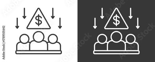 Loss Icon Set Vector Collection Isolated In Black And White