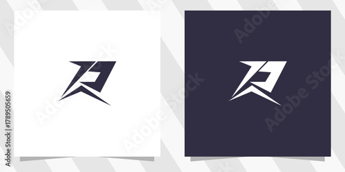 letter r logo design vector