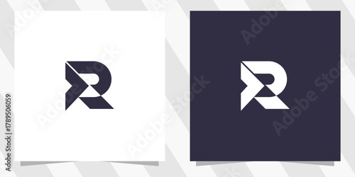 letter r logo design vector