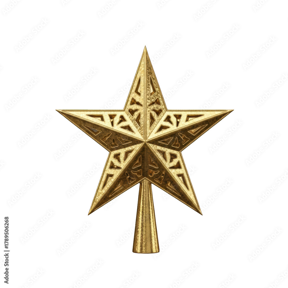 Obraz premium Golden Star Ornament for Christmas and New Year