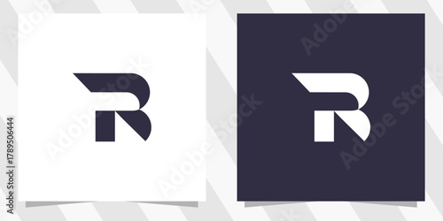 letter r logo design vector
