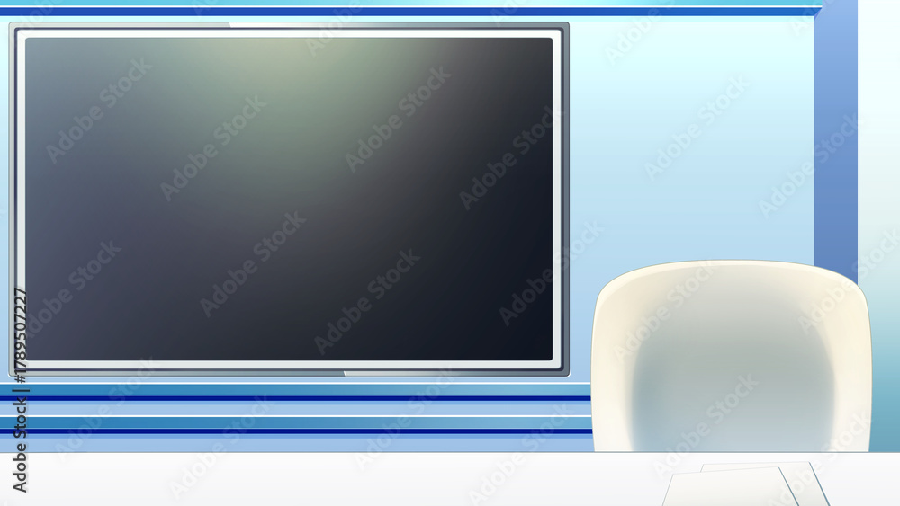 Naklejka premium ニュース番組のスタジオ