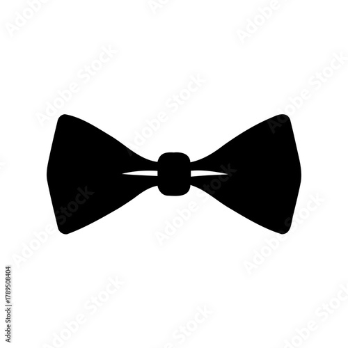 Elegant Black Bow Tie on White Background for Formal Occasions
