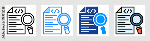 Source Code Icon Collection Set Multiple Style
