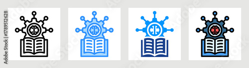 Machine Learning Icon Collection Set Multiple Style