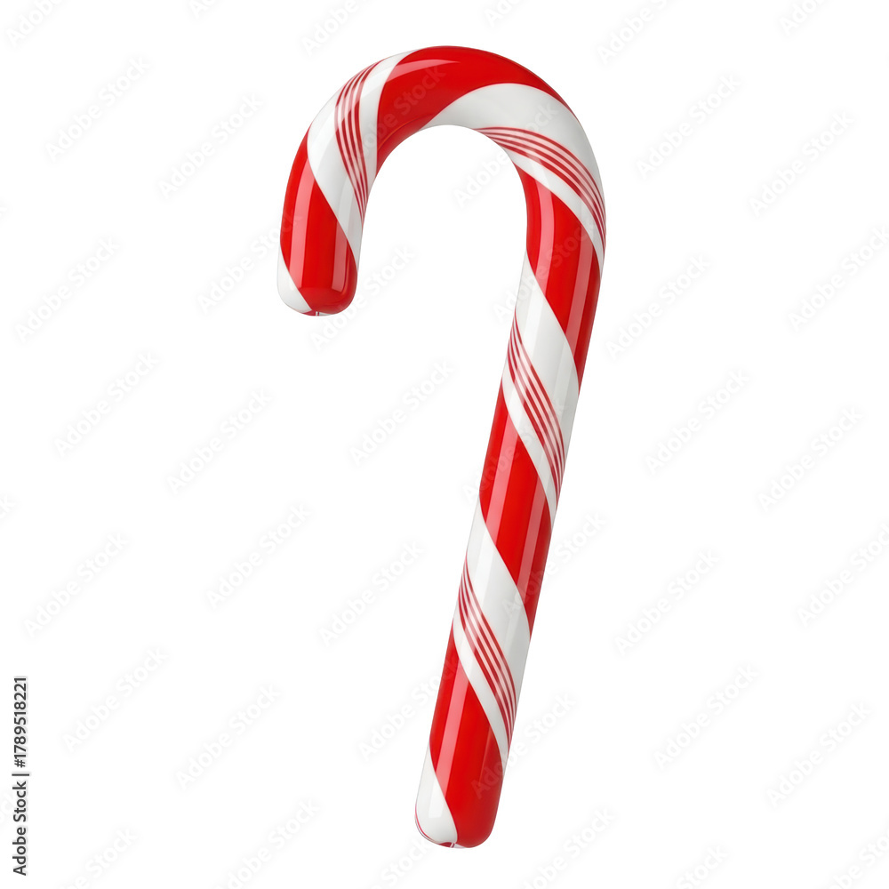 Obraz premium Red and White Candy Cane Christmas Sweet