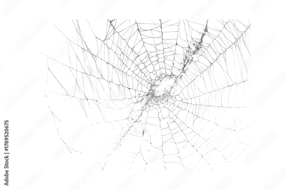 Obraz premium Spiderweb, a delicate and intricate structure