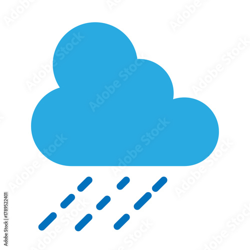 Rain Cloud Vector Flat Icon Design