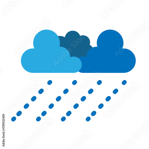 Heavy Rain Vector Flat Icon Design