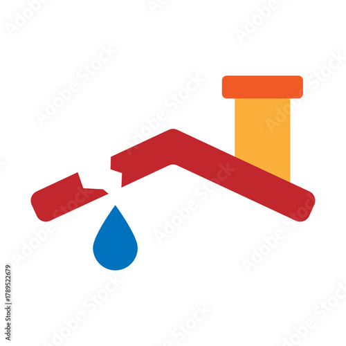 Leak from Roof Vector Flat Icon Design