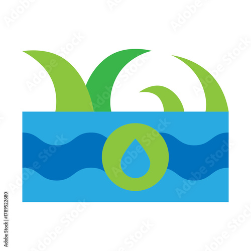 Soaked Ground Vector Flat Icon Design