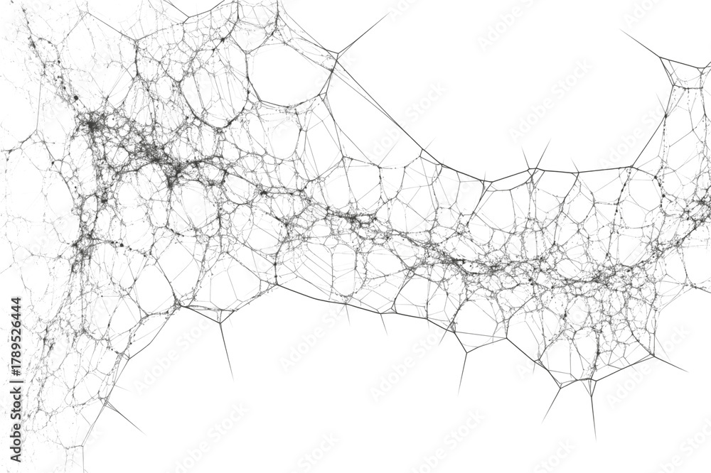 Obraz premium Delicate spiderweb, showcasing intricate web design